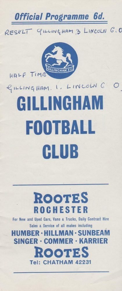 Gillingham v Lincoln City 23-Mar-1963