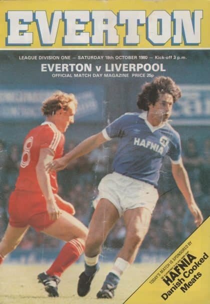 Everton v Liverpool 18-Oct-1980