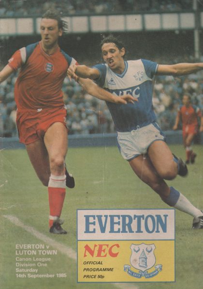 Everton v Luton Town  14-Sep-1985