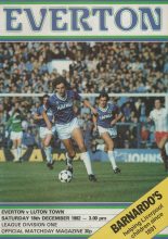 Everton v Luton Town  18-Dec-1982