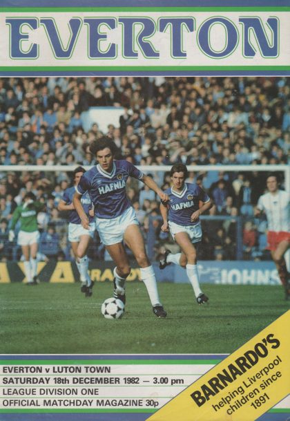 Everton v Luton Town  18-Dec-1982