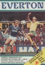 Everton v Manchester City 09-Oct-1982