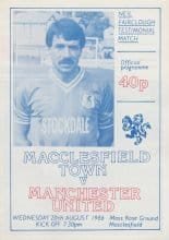 Macclesfield Town v Manchester United 20-Aug-1986