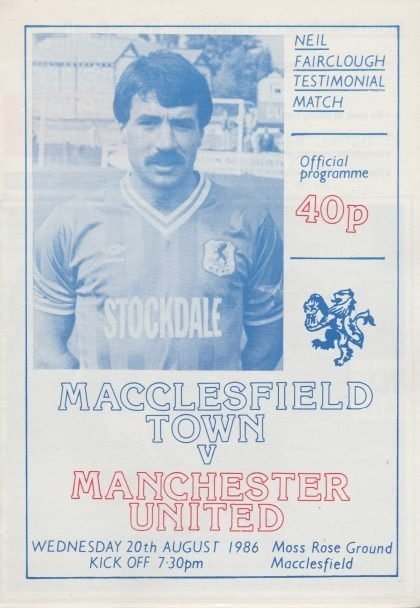 Macclesfield Town v Manchester United 20-Aug-1986