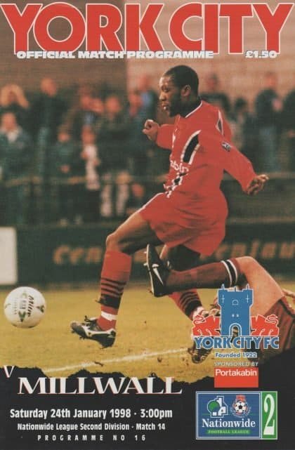 York City v Millwall  24-Jan-1998