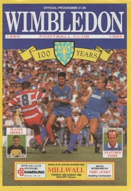 Wimbledon v Millwall  29-Aug-1989