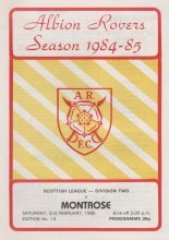 Albion Rovers v Montrose 02-Feb-1985