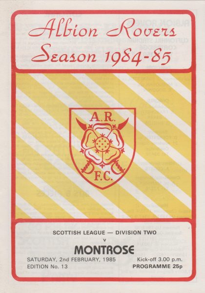 Albion Rovers v Montrose 02-Feb-1985