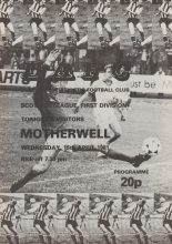 Dunfermline Athletic v Motherwell  15-Apr-1981