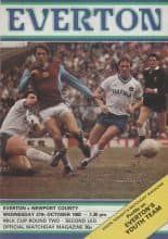 Everton v Newport County  27-Oct-1982