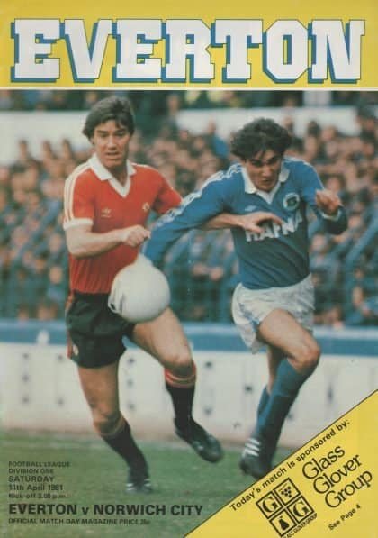 Everton v Norwich City 11-Apr-1981