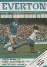Everton v Norwich City 18-Sep-1982