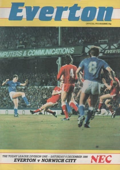 Everton v Norwich City 06-Dec-1986