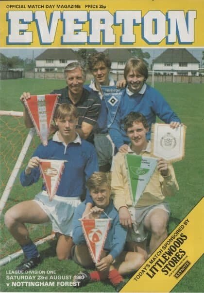 Everton v Nottingham Forest  23-Aug-1980