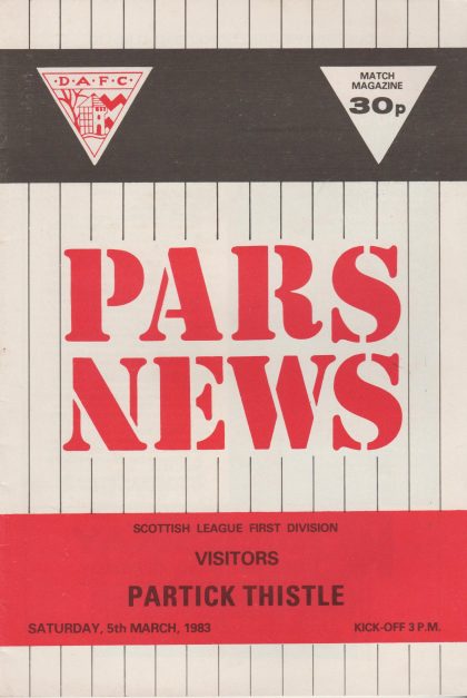 Dunfermline Athletic v Partick Thistle 05-Mar-1983