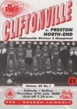 Cliftonville v Preston North End 27-Jul-2000