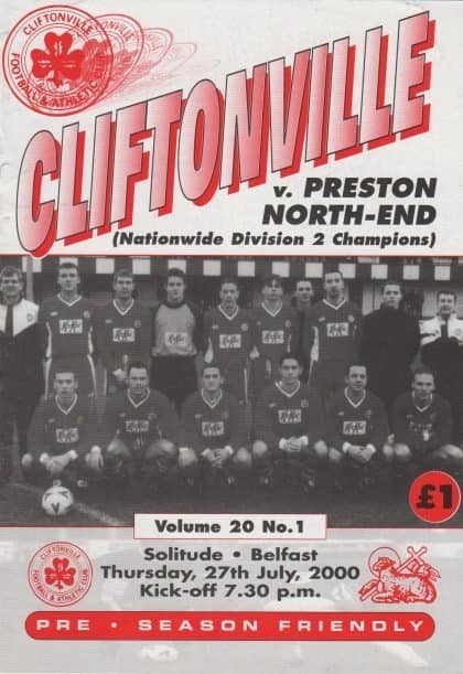 Cliftonville v Preston North End 27-Jul-2000