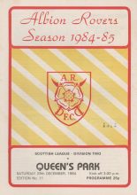 Albion Rovers v Queens Park 29-Dec-1984