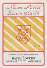 Albion Rovers v Raith Rovers 27-Apr-1985