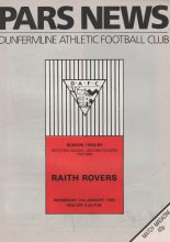 Dunfermline Athletic v Raith Rovers 02-Jan-1985