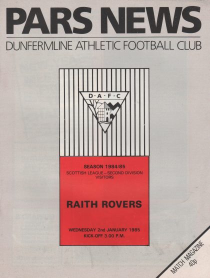 Dunfermline Athletic v Raith Rovers 02-Jan-1985
