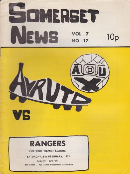 Ayr United v Glasgow Rangers 05-Feb-1977