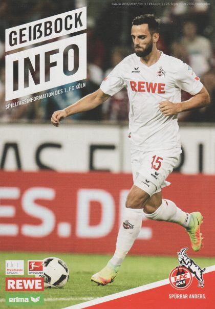 1FC Köln v Red Bull Leipzig  25-Sep-2016
