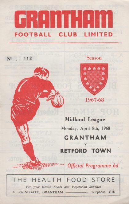 Grantham Town v Retford Town   08-Apr-1968