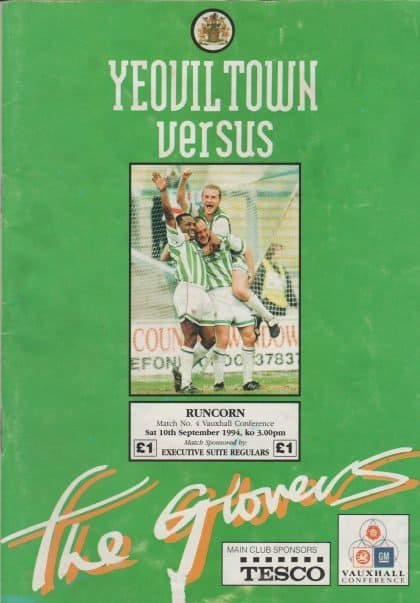 Yeovil Town v Runcorn  10-Sep-1994