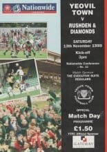 Yeovil Town v Rushden & Diamonds  13-Nov-1999