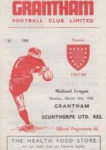 Grantham v Scunthorpe United Res  18-Mar-1968