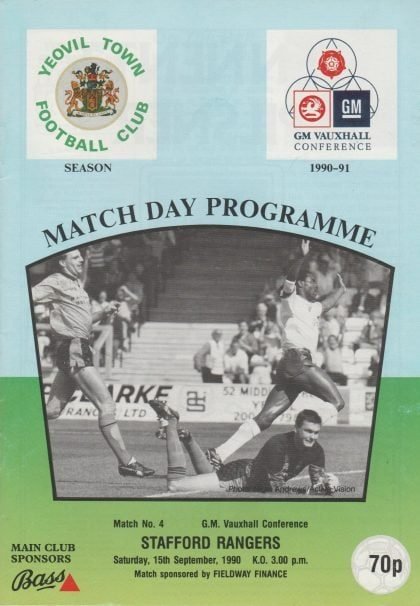 Yeovil Town v Stafford Rangers  15-Sep-1990