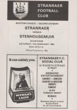 Stranraer v Stenhousemuir 12-Feb-1983