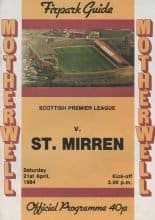 Motherwell v St Mirren 21-Apr-1984