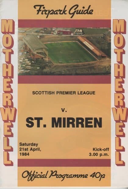 Motherwell v St Mirren 21-Apr-1984