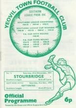 Yeovil Town v Stourbridge 23-Nov-1974