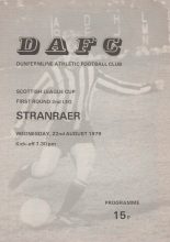 Dunfermline Athletic v Stranraer 22-Aug-1979