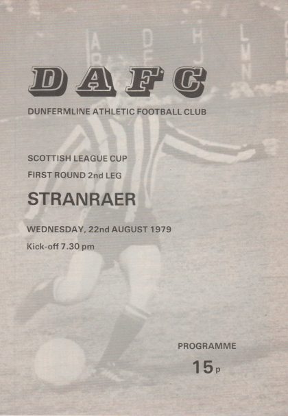 Dunfermline Athletic v Stranraer 22-Aug-1979