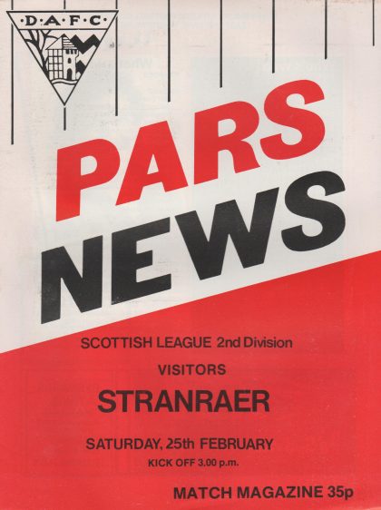 Dunfermline Athletic v Stranraer 25-Feb-1984
