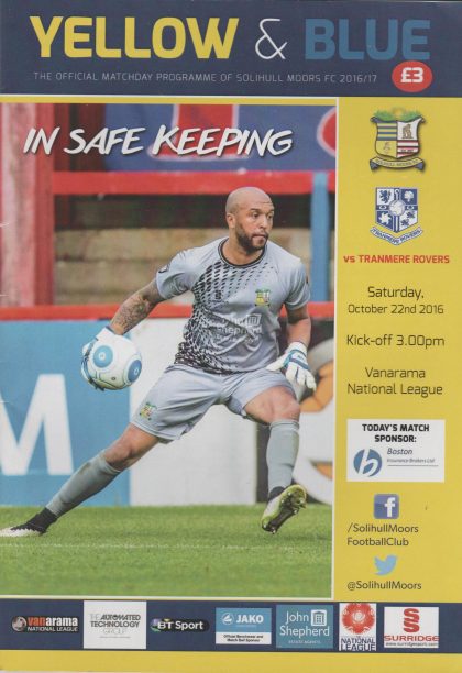 Solihull Moors v Tranmere Rovers 22-Oct-2016