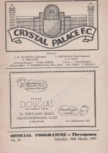 Crystal Palace v Walsall  30-Mar-1957
