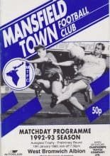 Mansfield Town v West Bromwich Albion  12-Jan-1993