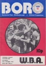 Middlesbrough v West Bromwich Albion  23-Oct-1976