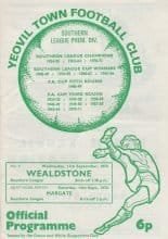 Yeovil Town v Wealdstone  11-Sep-1974