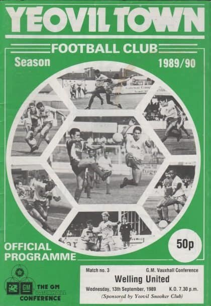 Yeovil Town v Welling United 13-Sep-1989