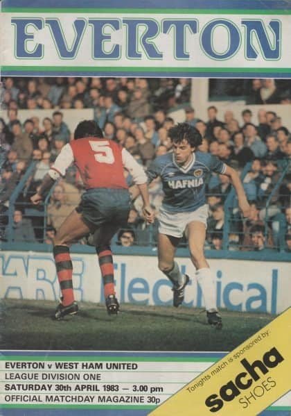 Everton v West Ham United 30-Apr-1983