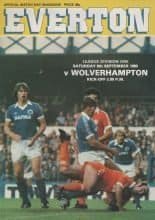Everton v Wolverhampton Wanderers 06-Sep-1980