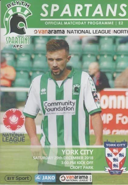 Blyth Spartans v York City 29-Dec-2018