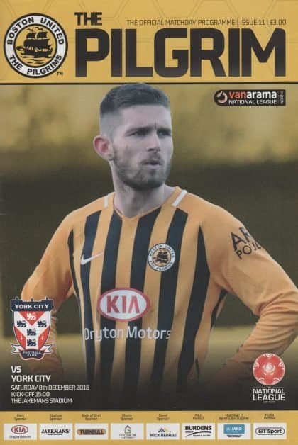 Boston United  v York City 08-Dec-2018