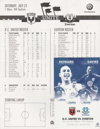 DC United v Everton  23-Jul-2011